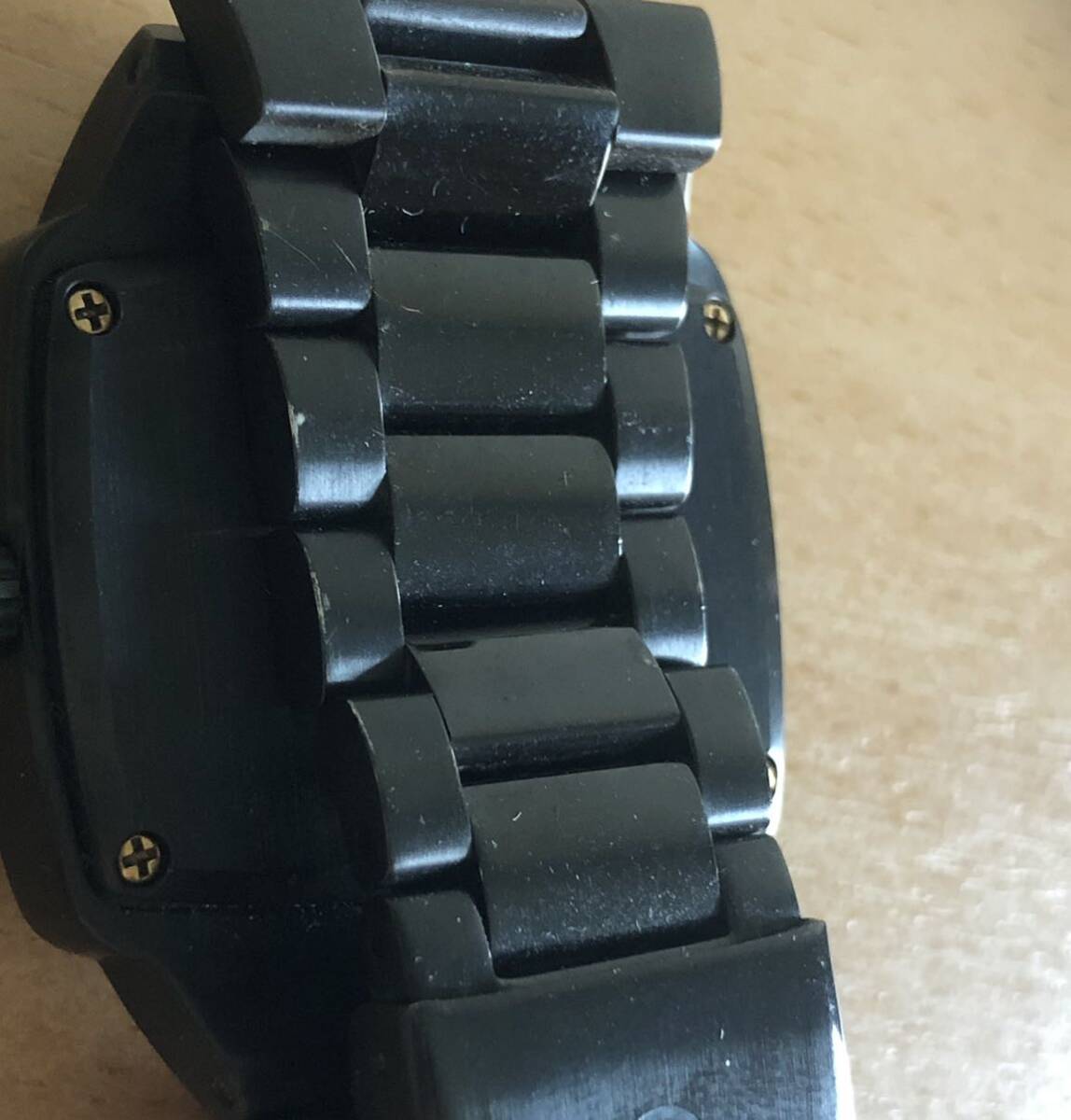 250-0403 NIXON ニクソン メンズ腕時計 金属ベルト クオーツ THE PLAYER 黒 ブラック 電池切れ 動作未確認の画像8