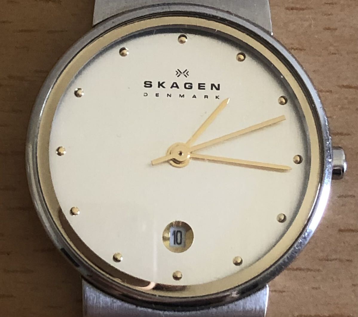 248-0216 SKAGEN スカーゲン レディース腕時計 金属ベルト クオーツ 355SGSC 電池切れ 動作未確認の画像1