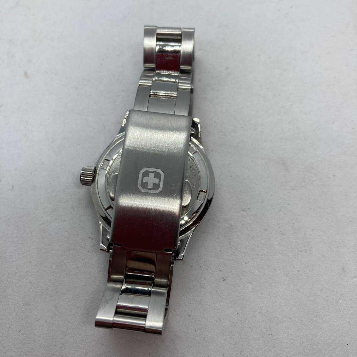 247-0089 SWISS MILITARY 腕時計 金属ベルト シルバー 電池切れ 動作未確認_画像5