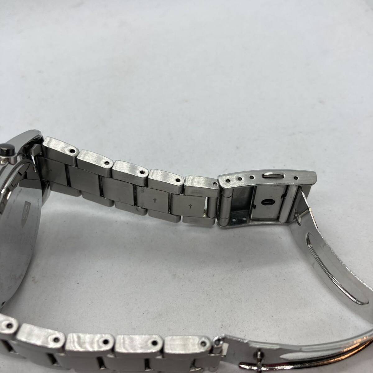 255-0212 BLACK LABEL 腕時計 金属ベルト シルバー 稼働品_画像9