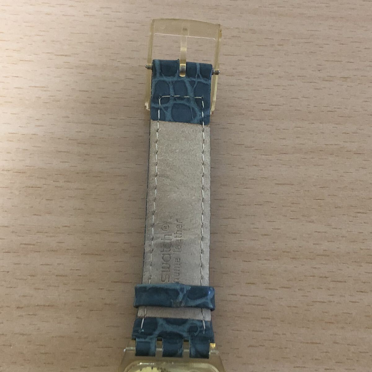 260-1437 swatch スウォッチ MUSICALL メンズ レディース 腕時計 革ベルト クオーツ 電池切れ 動作未確認 ジャンクの画像6