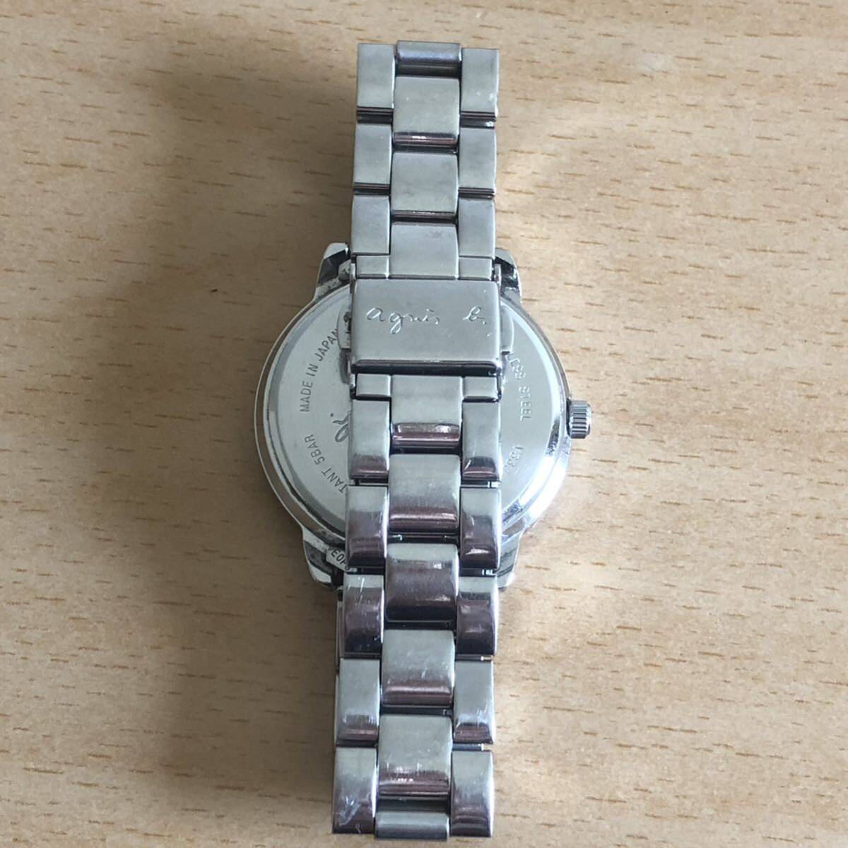 266-0841 agnes b. アニエスベー レディース腕時計 金属ベルト クオーツ V33J-0010 電池切れ 動作未確認の画像6