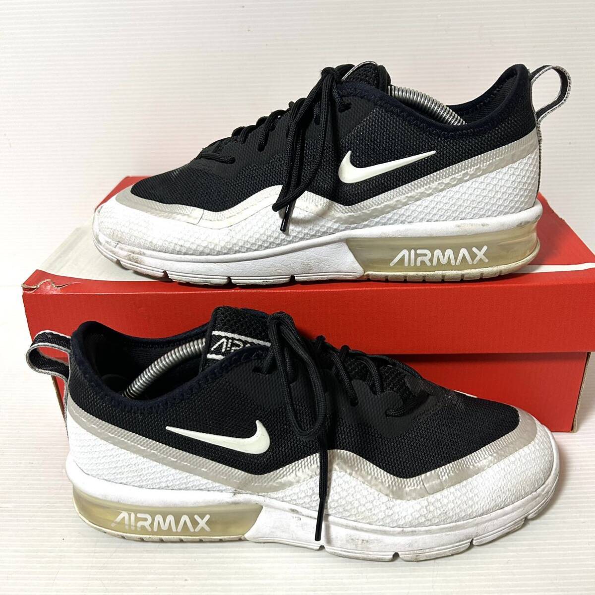 【BOX付】Nike Air Max Sequent 4.5 ナイキ エアマックス シークエント BQ8825-001 スニーカー US8 25cm ブラック ＊DEの画像8