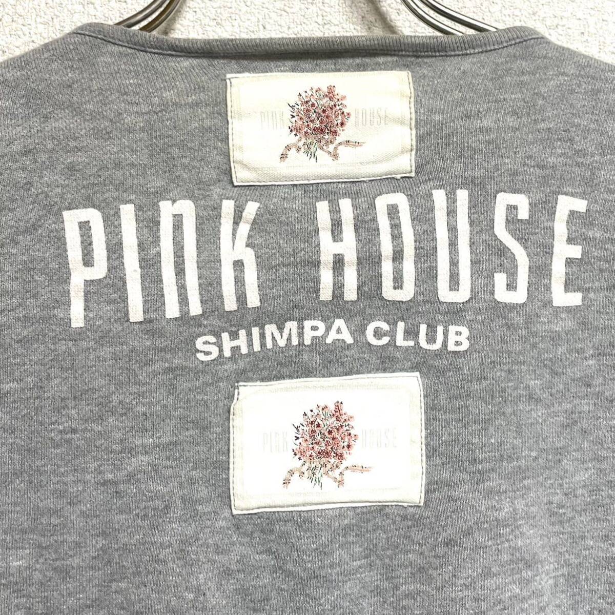 PINK HOUSE Pink House long sleeve sweat cardigan cotton sweat cardigan lady's size L corresponding *CW