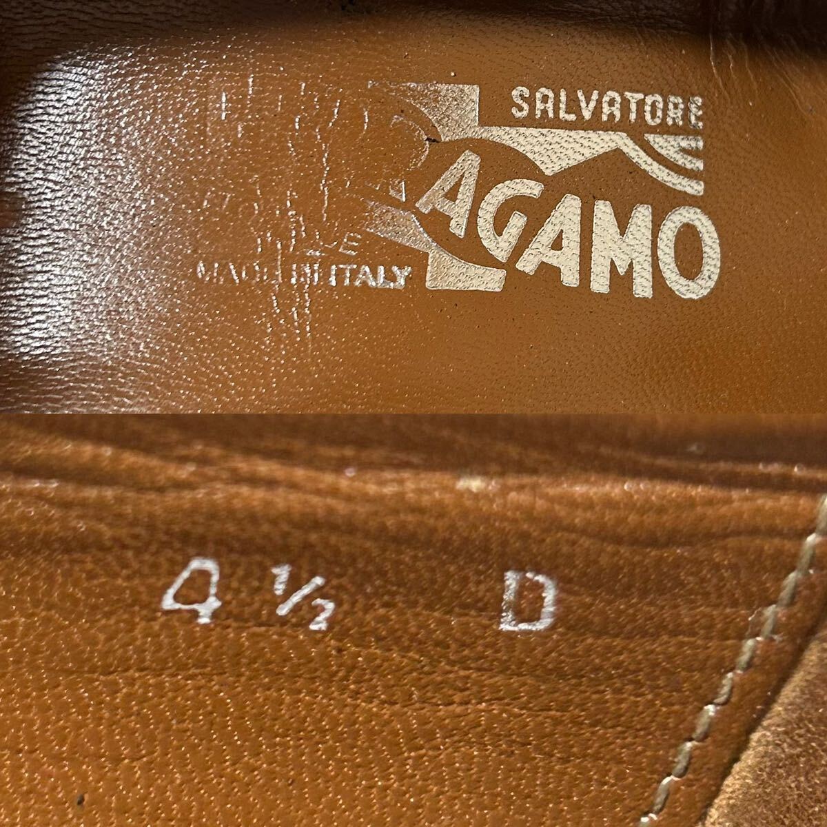 Salvatore Ferragamo サルバトーレフェラガモ フェラガモ ビットパンプス スエードパンプス 靴底補強済 41/2D 22cm ブラック ＊Aの画像9