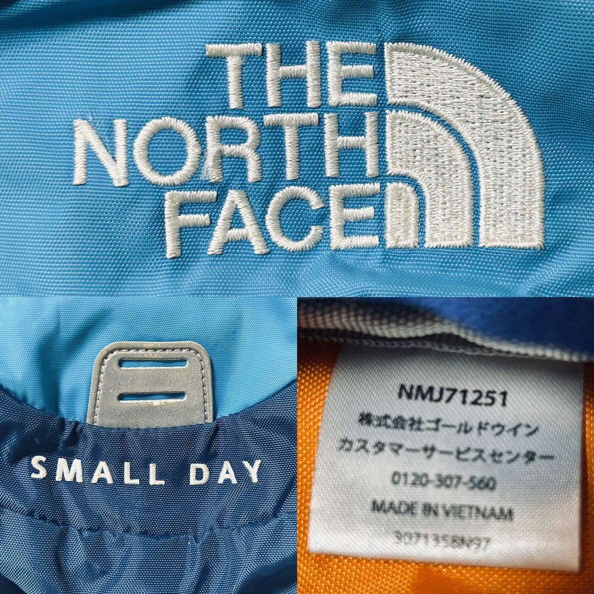 THE NORTH FACE SMALL DAYノースフェイス スモールデイ NMJ71251 バックパック リュックサック　キッズ　ナイロン ブルー　＊63