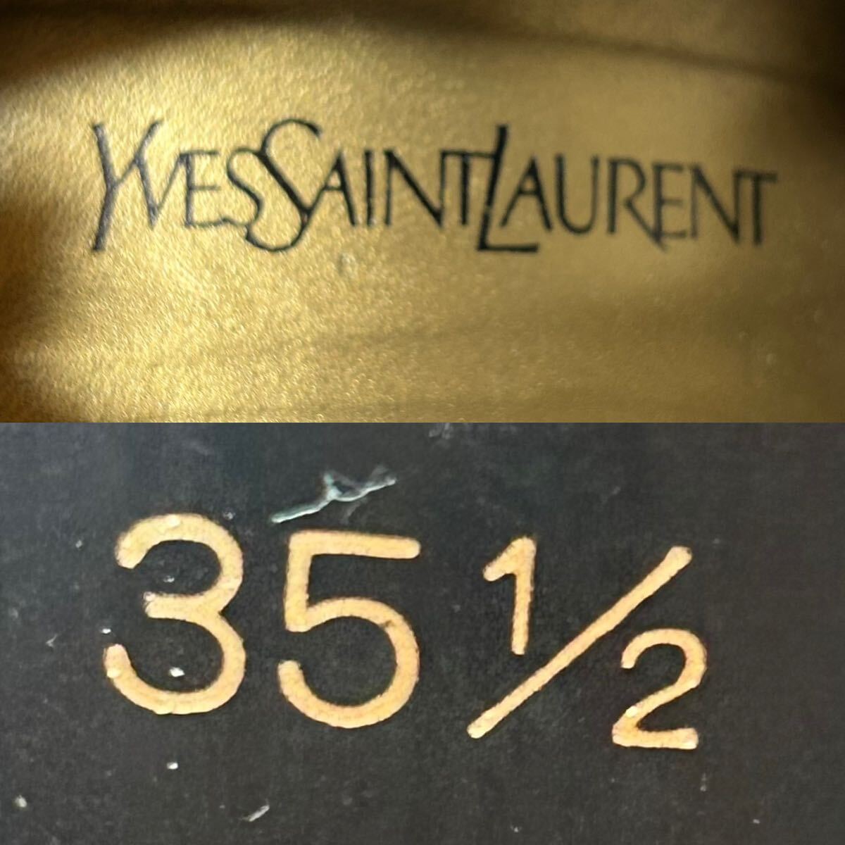 【美品】YVES SAINT LAURENT イヴ・サンローラン　スエードパンプス　ヒールパンプス　351/2 22.5cm ブラック ＊28_画像9