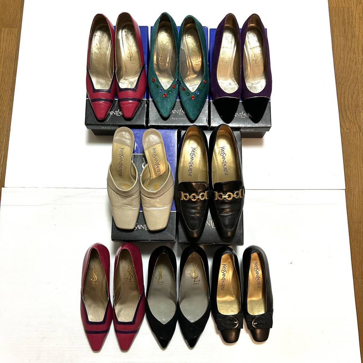 【お買い得】YVES SAINT LAURENT イヴ・サンローラン　YSL パンプス　ミュール　ローファー サイズ22.5-23.5cm相応　8足まとめ売り　＊50_画像1