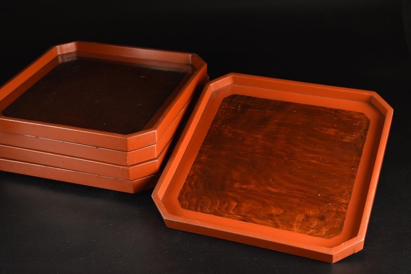 [ warehouse A3237b] era root . paint . peach pair . cut tray four person serving tray . customer 