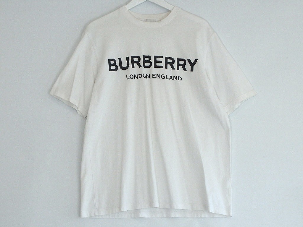 バーバリー BURBERRY コットン　Tシャツ　ロゴプリント メンズ ・M ホワイト sy4610203828