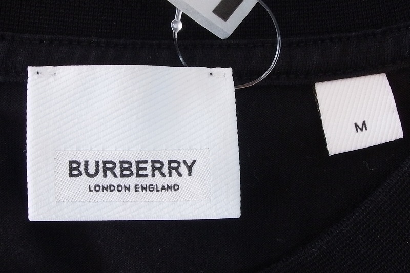 バーバリー BURBERRY ホースフェリープリント オーバーサイズ Tシャツ 白ロゴ メンズ 8040694 ブラック sy4806210634_画像3