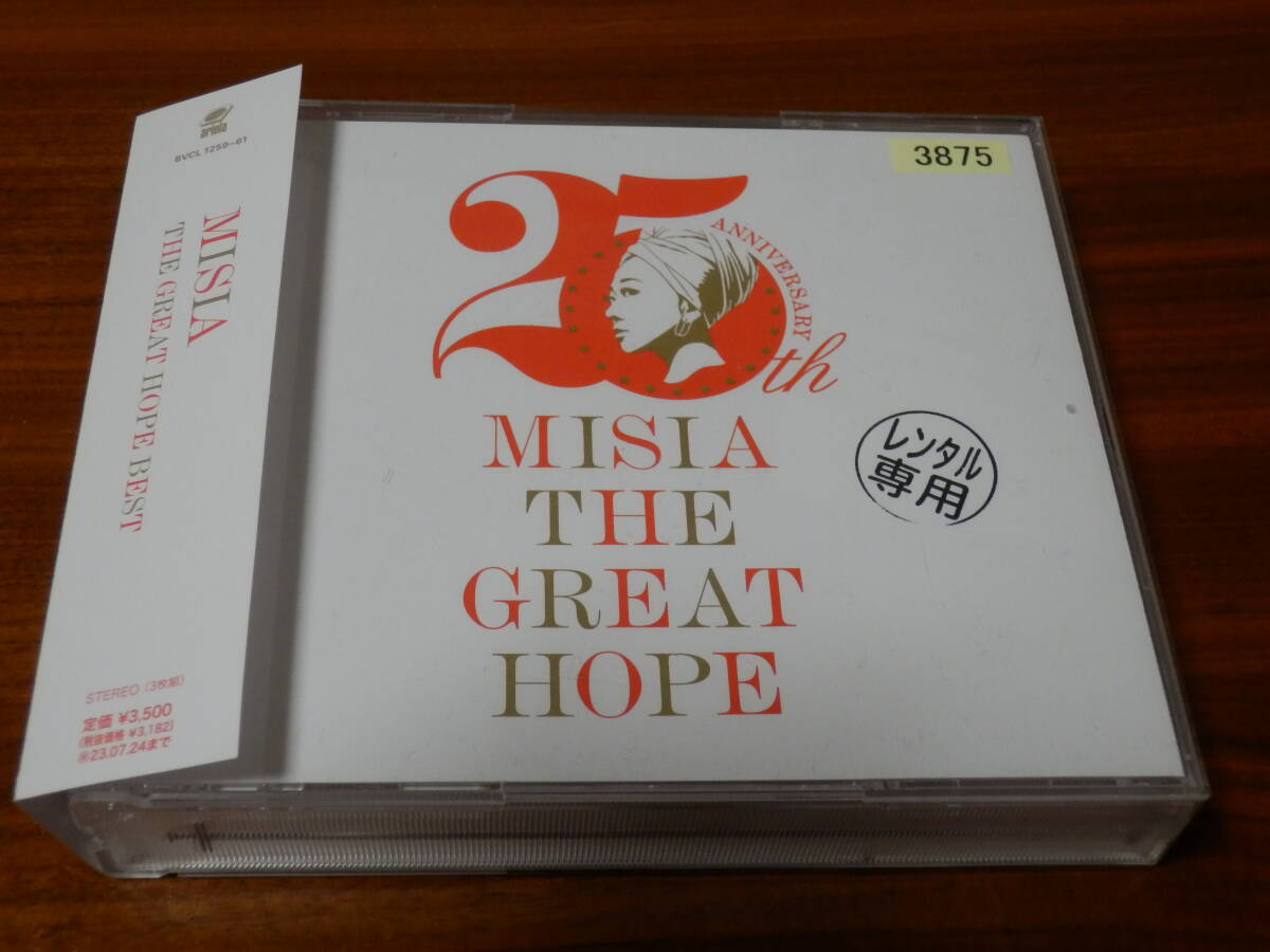 MISIA CD3枚組ベストアルバム 「THE GREAT HOPE BEST」レンタル落ち アイノカタチ Everything 逢いたくていま 帯ありの画像1