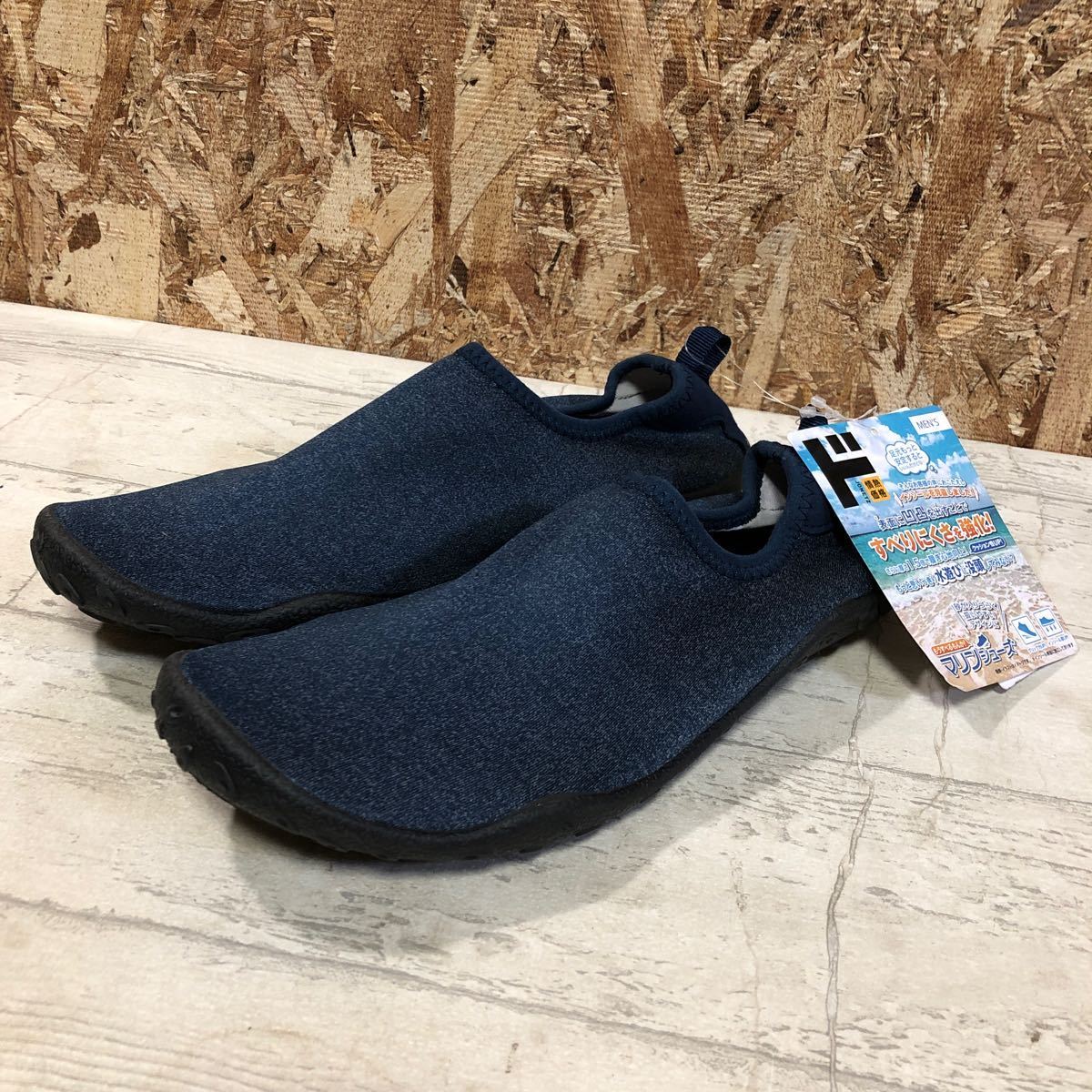  с биркой не использовался товар мужской морской обувь голубой M размер туфли без застежки водные развлечения обувь Sagawa Express соответствие .