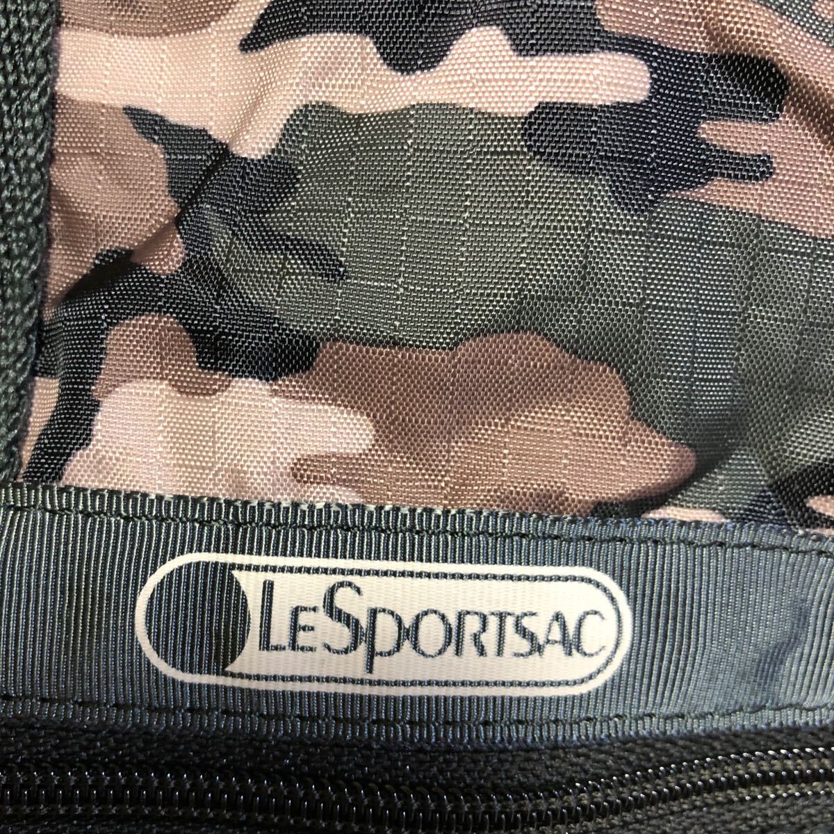 レスポートサック ボストンバッグ 2WAY グリーン 総柄 迷彩柄 LESPORTSAC 大きめ カバン ボストン 佐川急便対応のみの画像4