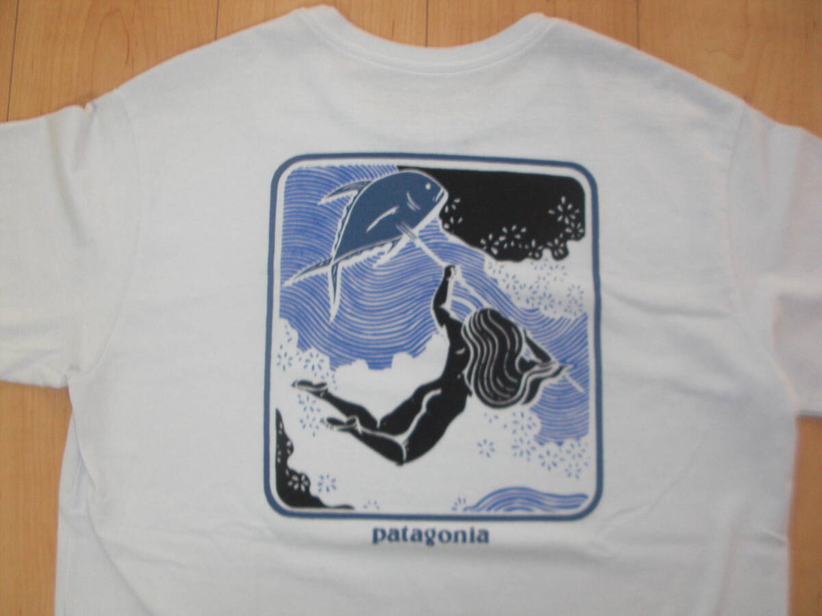 【美品】patagonia パタゴニア Men’s Defend Our Oceans Responsibili Tee Tシャツ アート グラフィック_画像2