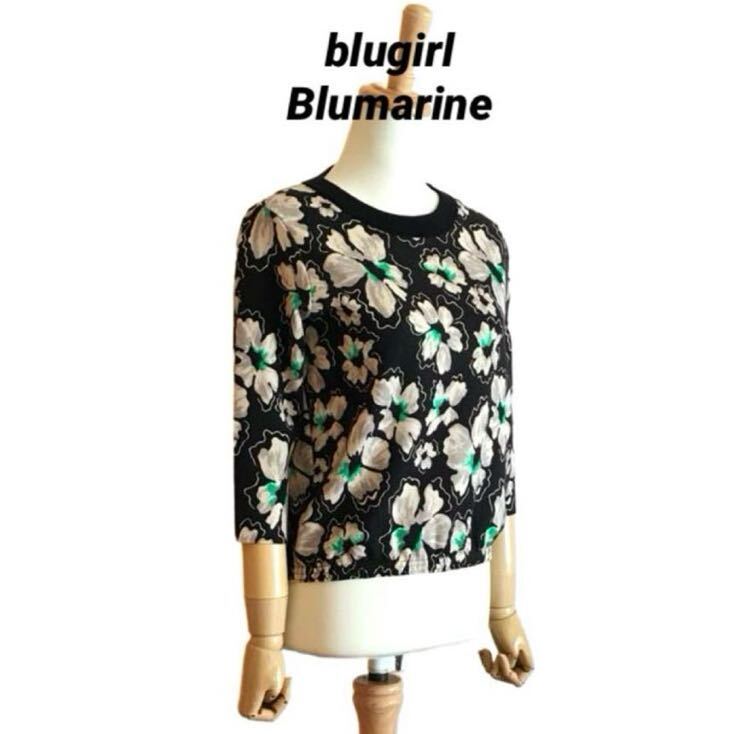 【blugirl Blumarine】 ウール 7分袖丈 プルオーバーニット_画像1