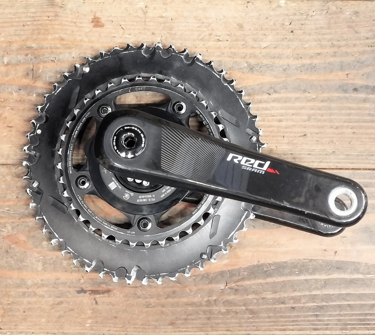 SRAM RED パワーメータークランク QUARQ RED DZERO 165mm 52/36T スラムレッド_画像2