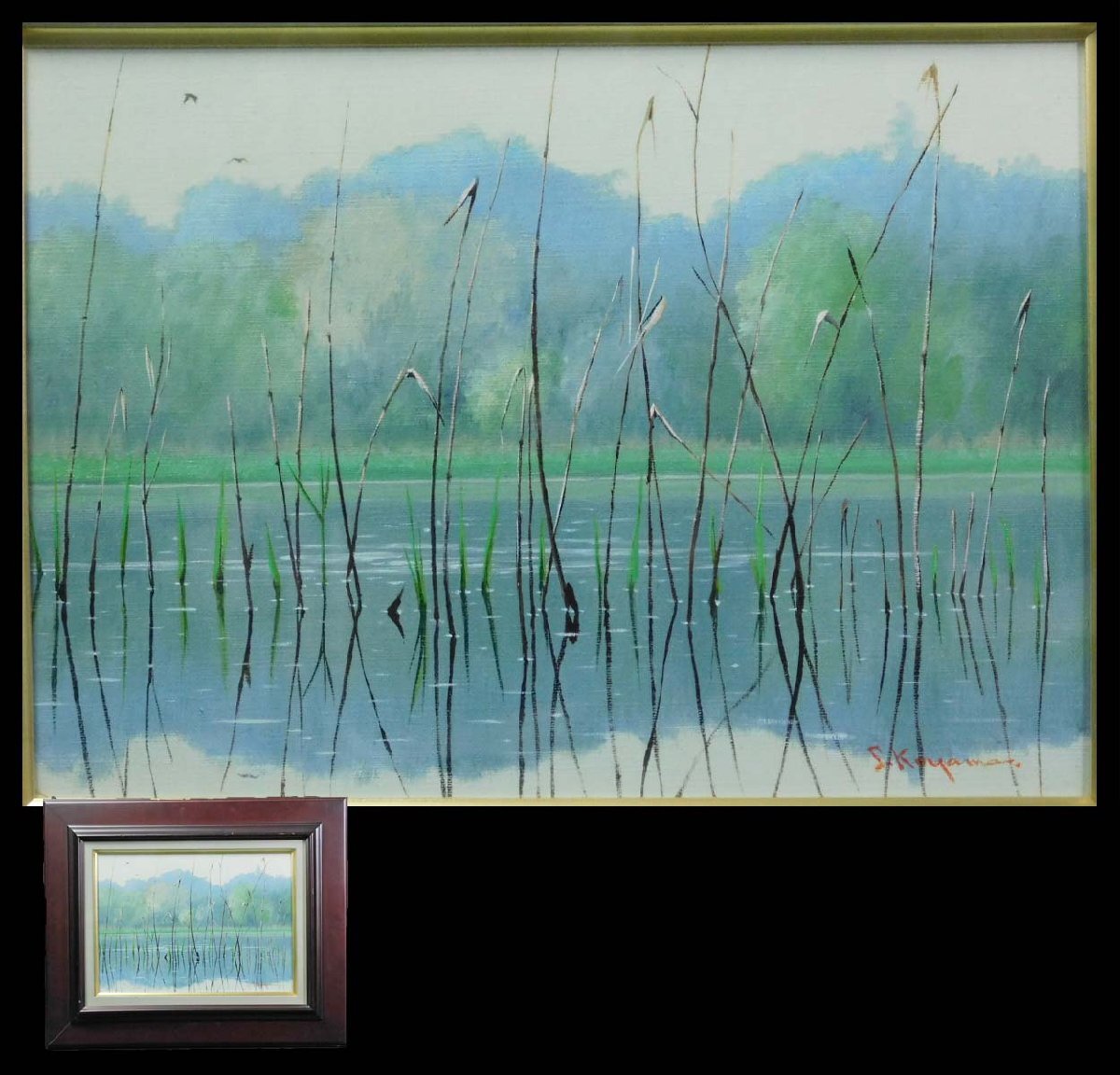 Yahoo!オークション - 小山成 萌える頃 風景画 F4号 油彩画 額装 Yahoo!オークション - 小山成 萌える頃 風景画 F4号 油彩画 額装