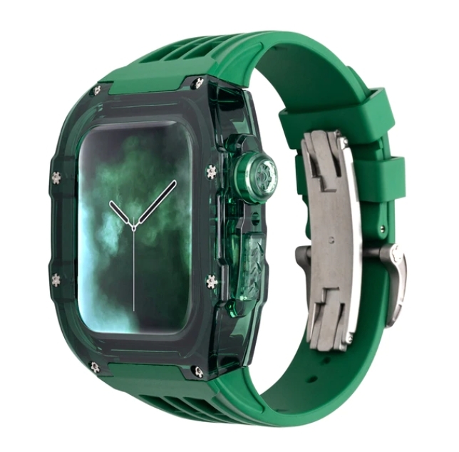 【アップルウォッチ apple watch 9,８ 45㎜】リシャールミル風高級ケース グリーン緑　　　　限定 時計 ハイドロゲン ディーゼル D&G_画像2