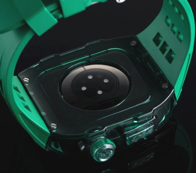 【アップルウォッチ apple watch 9,８ 45㎜】リシャールミル風高級ケース グリーン緑　　　　限定 時計 ハイドロゲン ディーゼル D&G_画像3