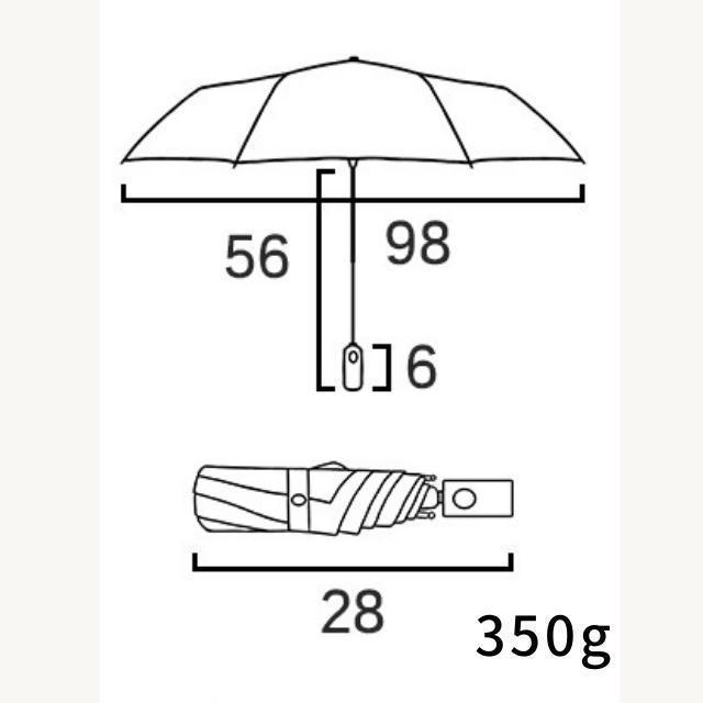 折りたたみ傘 ワンタッチ ホワイト 白 自動開閉 メンズ レディース 晴雨兼用 オフホワイトの画像9