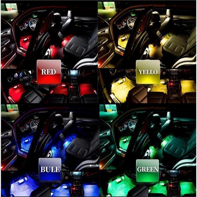 ledテープ USB式 車 RGB テープライト USB式 車内装飾 48LED