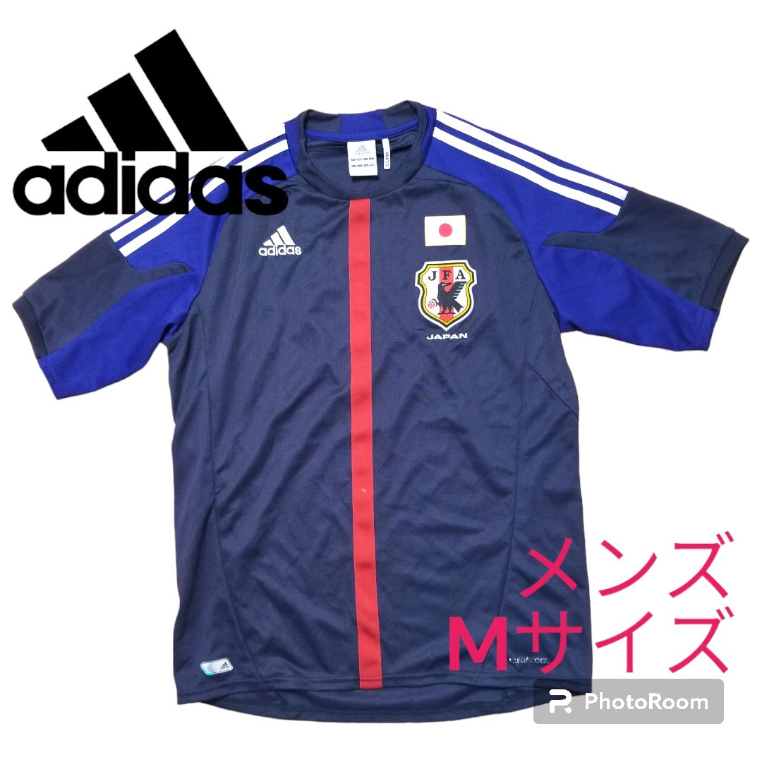 アディダス adidas メンズ 日本代表 レプリカ ユニフォーム サッカー日本代表 半袖 古着 Mサイズ_画像1