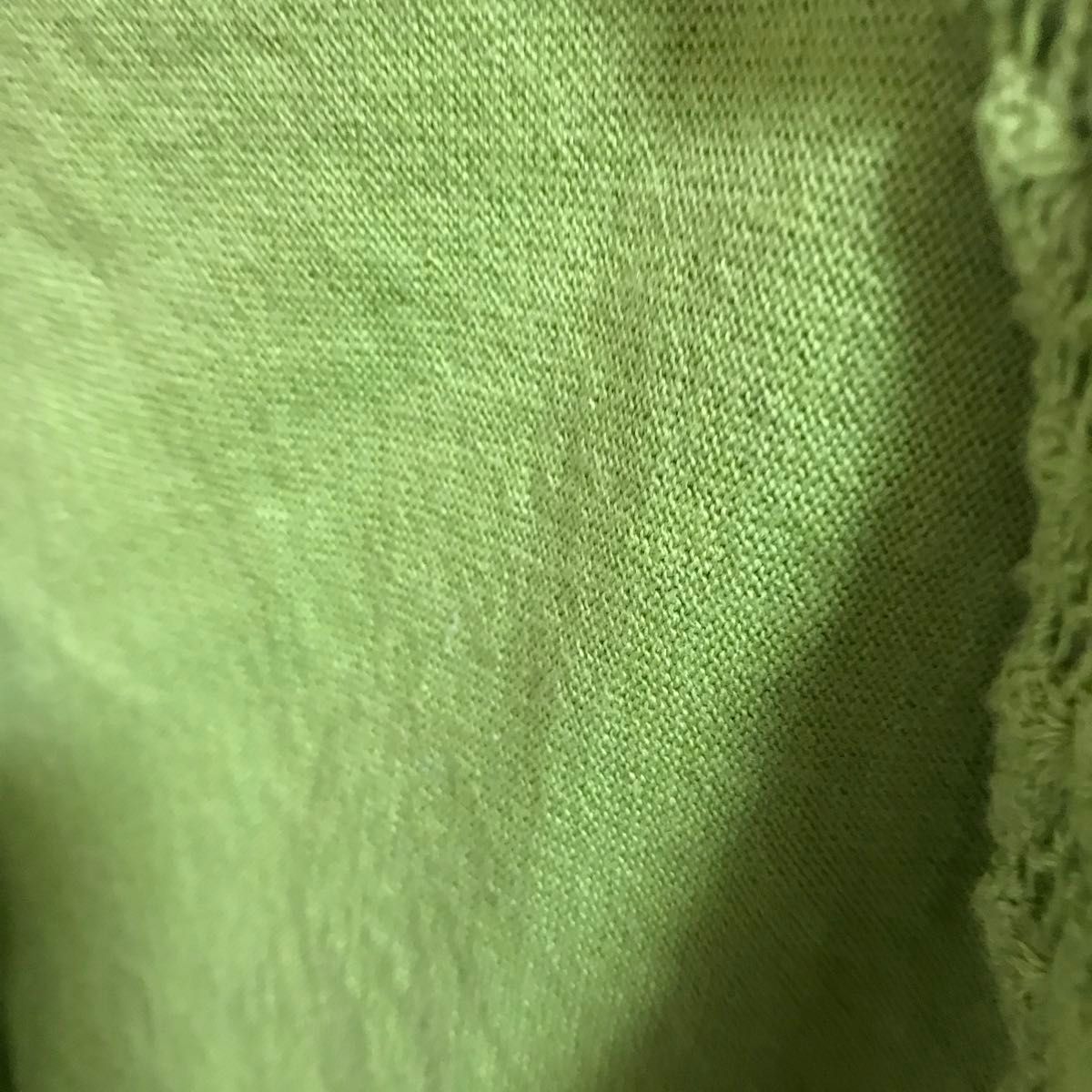 【カシミヤ混】春夏活躍♪バーニーズ　ニューヨーク　グリーン　カーディガン　Mサイズ　羽織り　緑　レディース　 ニット コットン