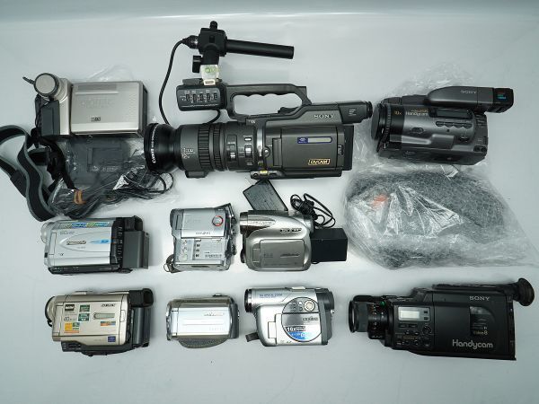 ★ビデオカメラなど★Victor/Canon/SONY/Panasonic/ 等 計:10点まとめ【ジャンク品】29779_この写真にあるものが全て