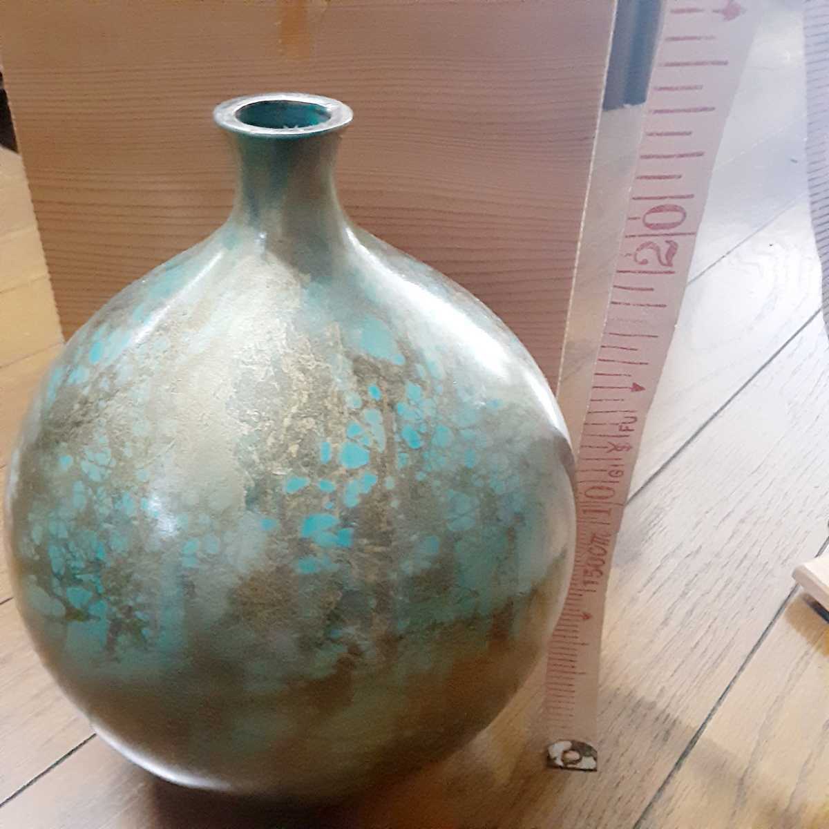 花瓶 花器 壺 花入　青銅　鋳銅　正晴　_画像5