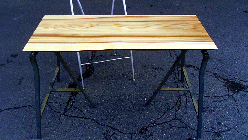 杉スギ(DIY机デスク・テーブル天板) 1000x400x35mm 下仕上済SALE_６：画像の脚材は非売品です