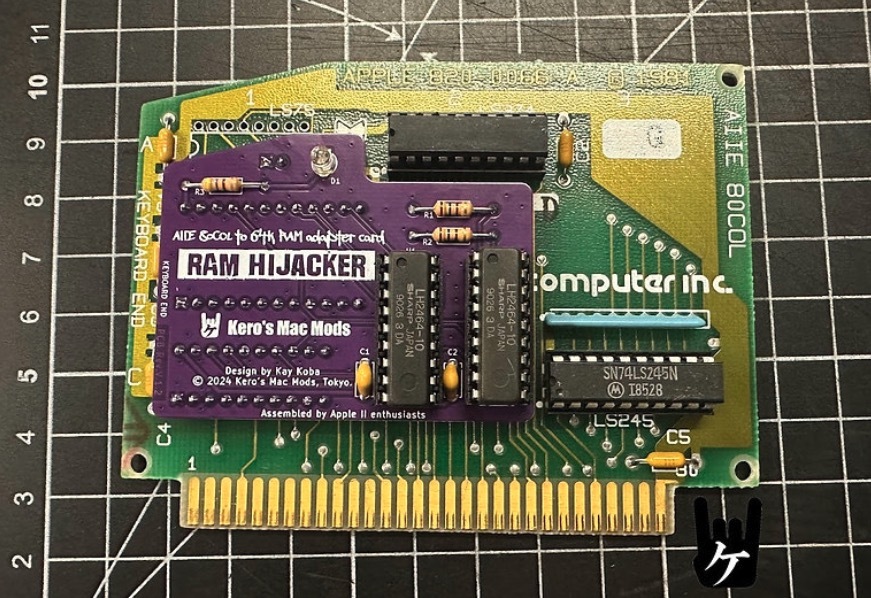 * RAM Hijacker AIIE 80COL card .64KRAM card . conversion *