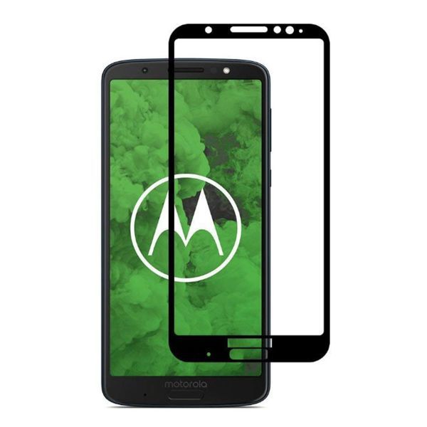 Moto G6 Plus 5.93インチ 0.26mm 枠黒色 強化ガラス 液晶保護フィルム 2.5D K528_画像1