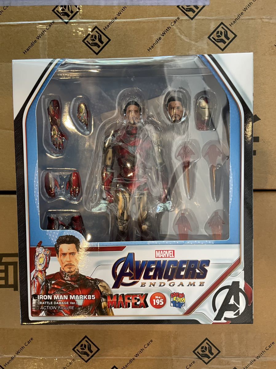 新品 MEDICOM TOY MAFEX No.195 IRON MAN MARK85 BATTLE DAMAGE Ver. マフェックス メディコムトイ Avengers Endgame_画像4