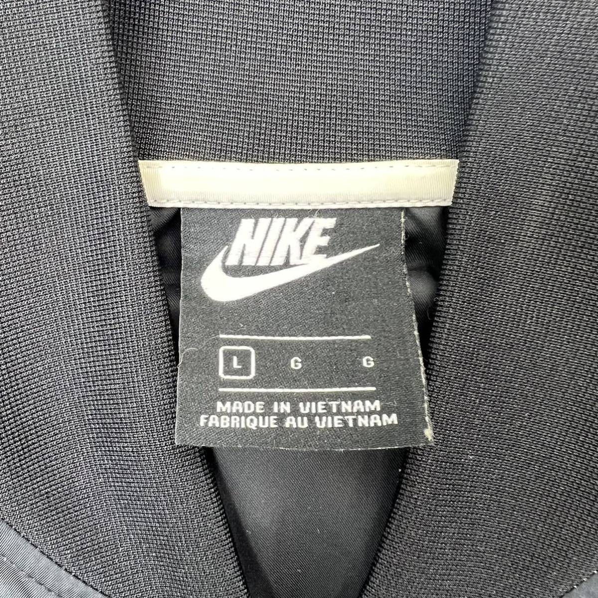 NIKE * Kids L 150-160 corresponding thin nylon jacket stadium jumper blouson black sport dressing up Town Youth Nike #CB208