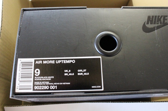 Supreme 17SS Supreme/Nike Air More Uptempo 9 27cm Blackの画像3