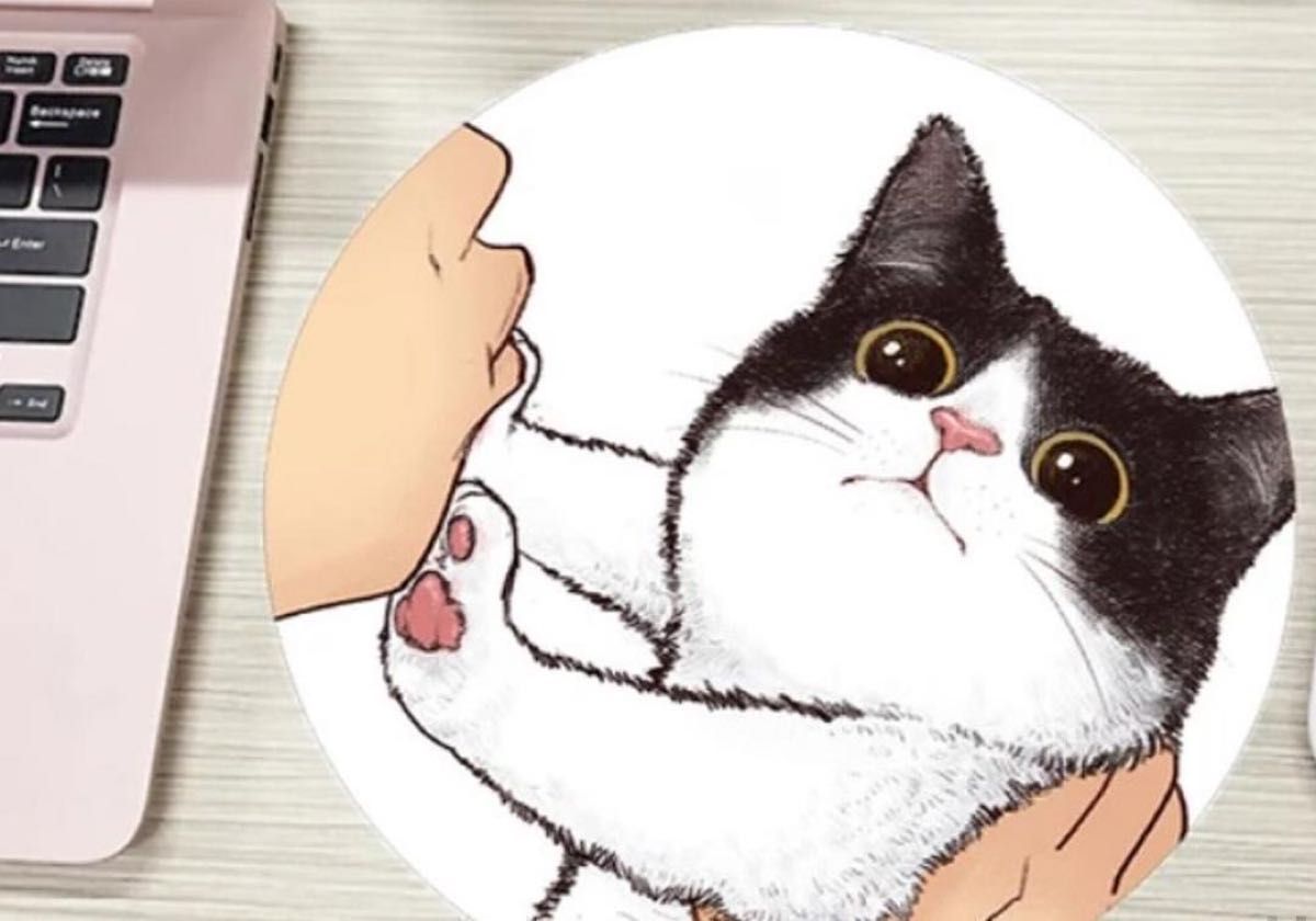 値下げ★ネコちゃんプリントのマウスパッド　ハチワレ猫
