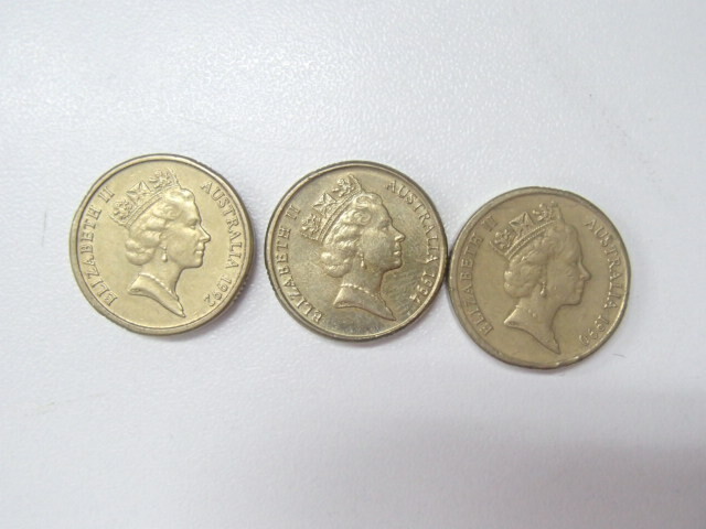 #59514【中古品】AUD　オーストラリアドル　硬貨　6ドル分 2ドル硬貨×3枚 外貨 コイン お金 外国銭_画像1