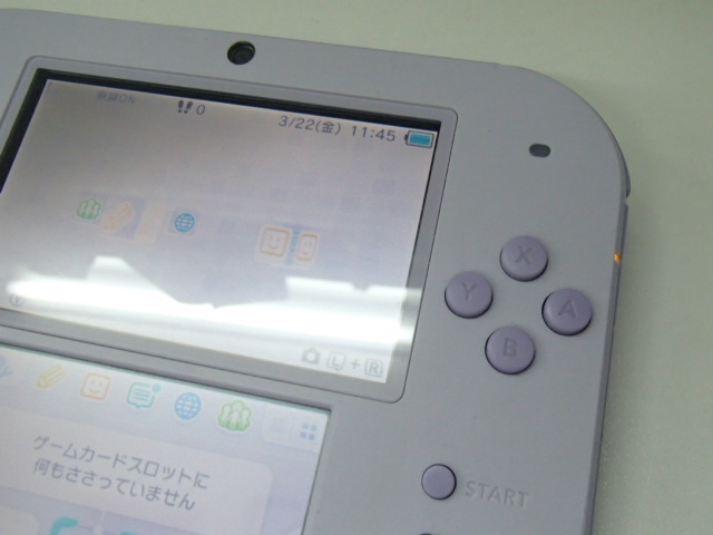 #59710【中古品】Nintendo 任天堂 ニンテンドー 2DS FTR-001 ポータブル ゲーム機 ラベンダー ペン付_画像5