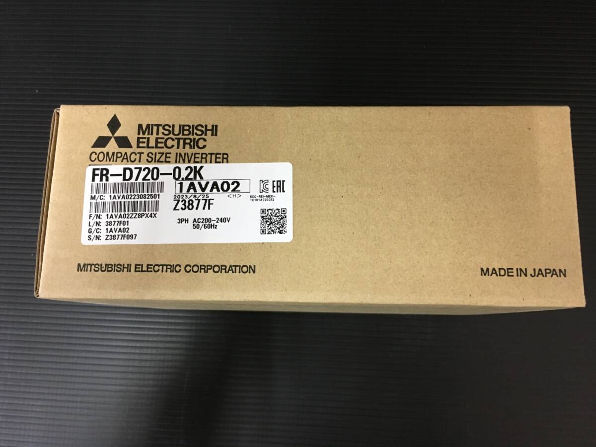 【未使用】★三菱電機 簡単小型インバータ FR-D720-0.2K　T-SO　ITNTDPNILTEC_画像2