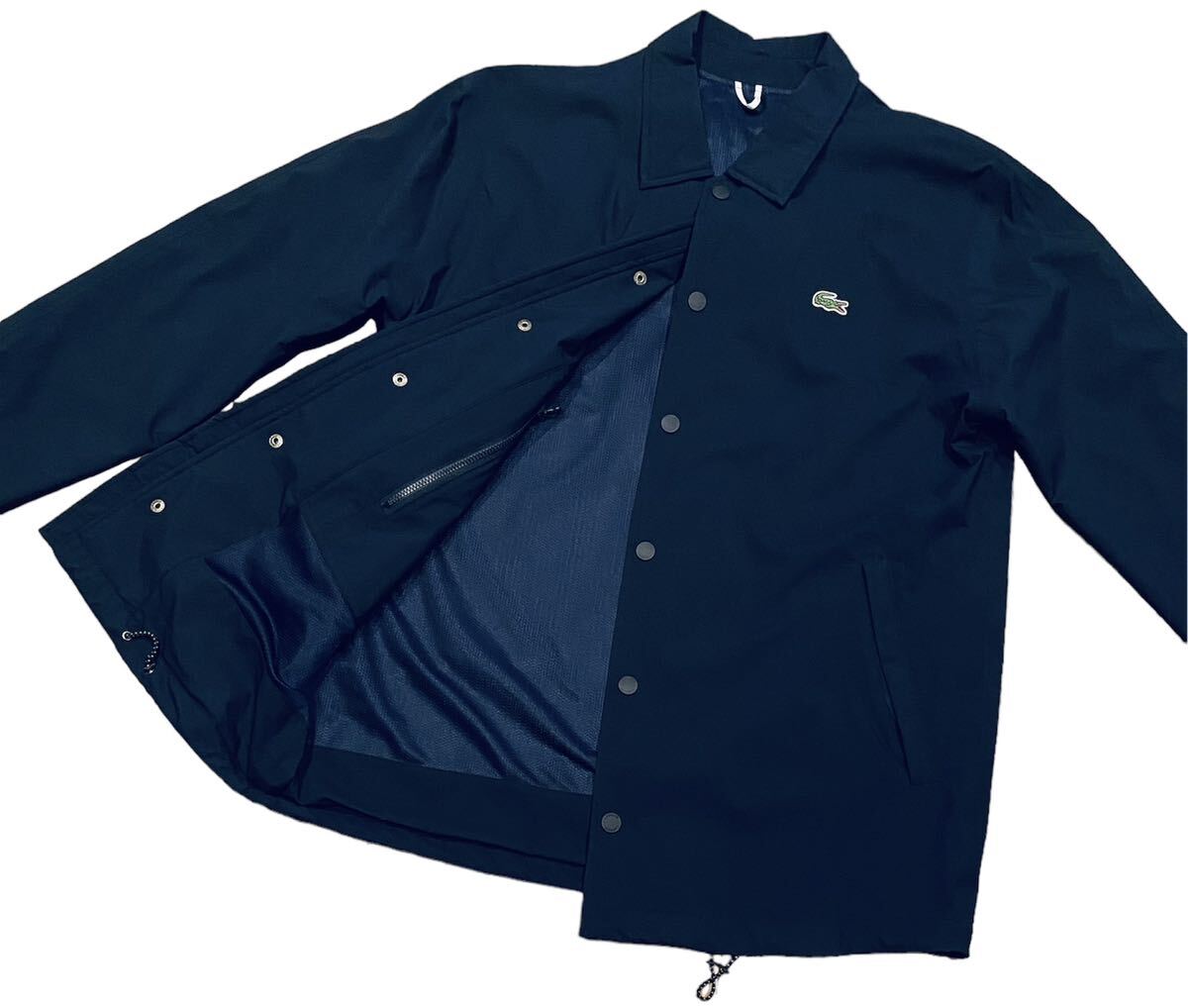 【大人気】LACOSTE コーチジャケット L相当 ネイビー 入手困難 極希少品 ラコステ ジャケット JACKET 入手困難 高級 清潔感 シンプル