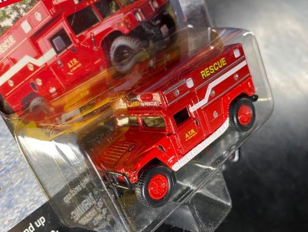 JOHNNY LIGHTNING ジョニーライトニング 1/64 HUMMER ATR AIR RESCUE ハマー レスキュー ブリスター内部若干日焼け_画像2