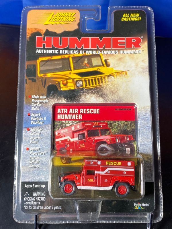 JOHNNY LIGHTNING ジョニーライトニング 1/64 HUMMER ATR AIR RESCUE ハマー レスキュー ブリスター内部若干日焼け_画像1