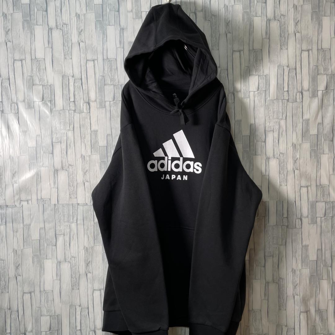 【レア3XO 未使用品】adidas JAPAN パーカー フーディ ビッグロゴ_画像2