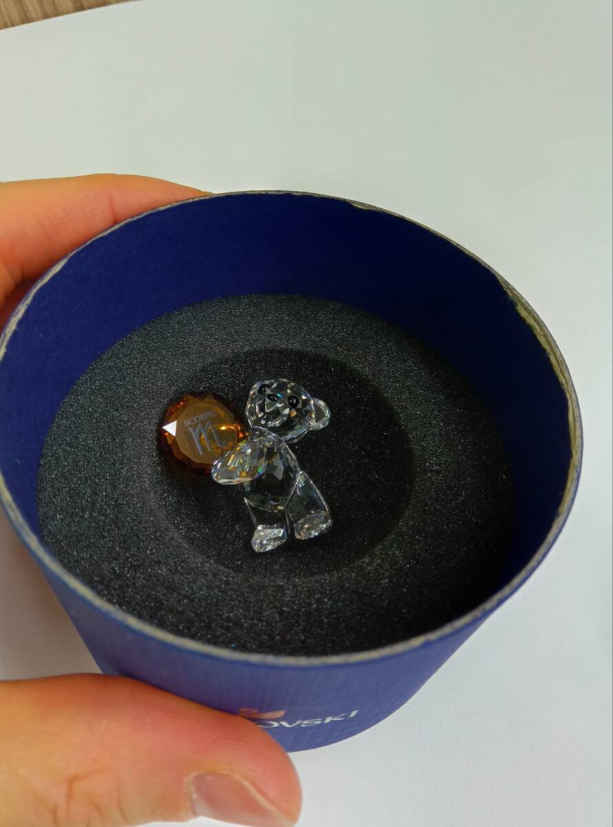 美品 SWAROVSKI スワロフスキー クリスタル 置物 熊 クマ インテリア bear ◆4644の画像5