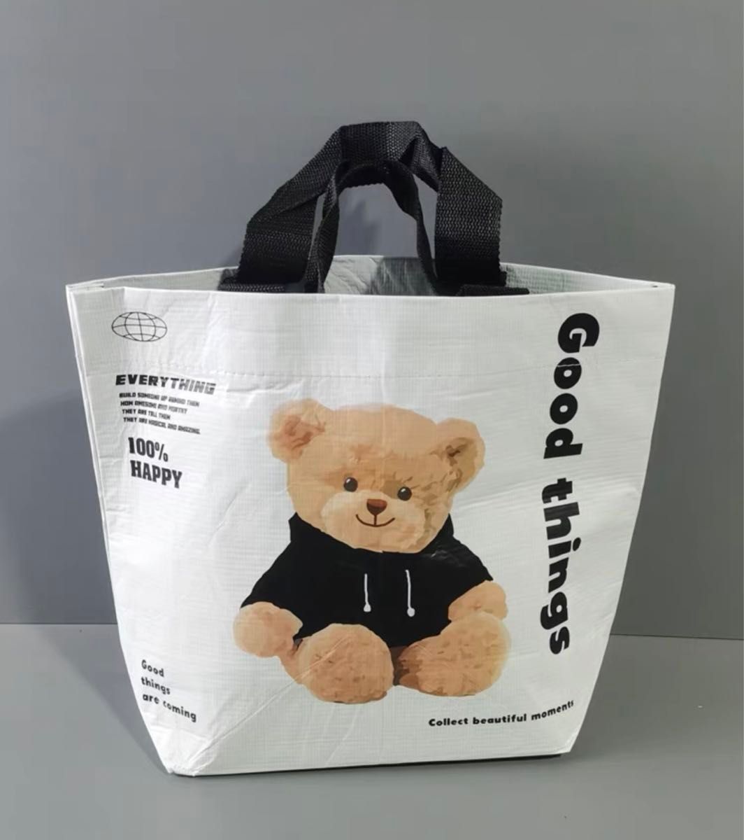 エコバッグ　バッグ　ショッピングバッグ　トートバッグ　海外限定　可愛い　熊さん　熊　
