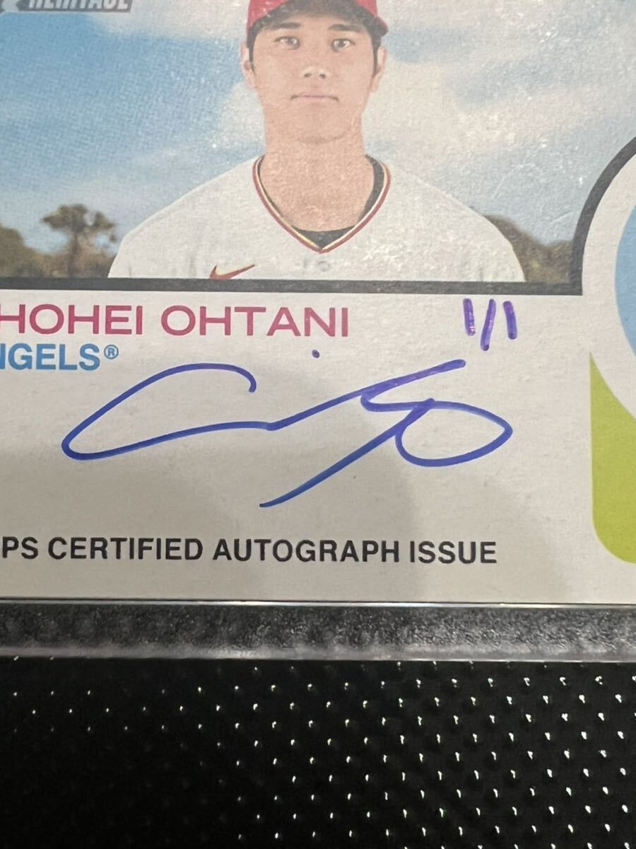 1枚限定 1/1 大谷翔平 Shohei Ohtani Topps Heritage 直筆サイン ジャージ Jersey Auto Angelsの画像3