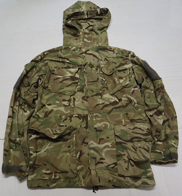 MJ39イギリス軍実物ARMYアメリカ古着マウンテンパーカーWINDPROOFウインドプルー迷彩マルチカム柄170/88ビッグサイズ/スモックコンバット_画像2