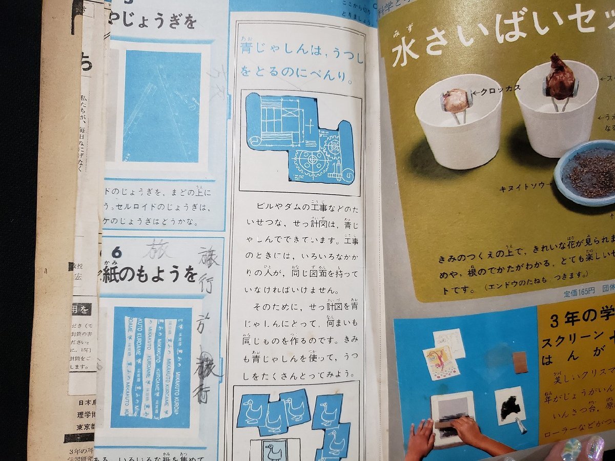 ｈ♯ 昭和40年代 3年の科学 昭和42年6月号 秋の草のたねのかんさつ 付録なし 岡田要・茅誠司・湯川秀樹/監修 学習研究社 /B01上の画像3