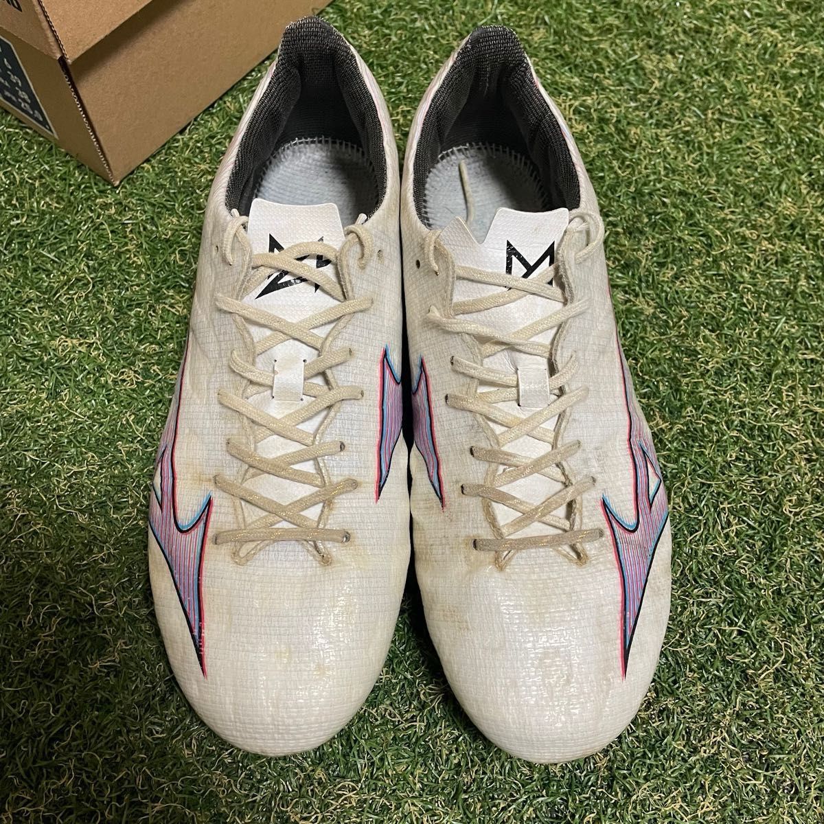 中古 ミズノ アルファ α PRO 25 0 ホワイト サッカー スパイク 中古 ミズノ アルファ α PRO 25 0 ホワイト サッカー スパイク